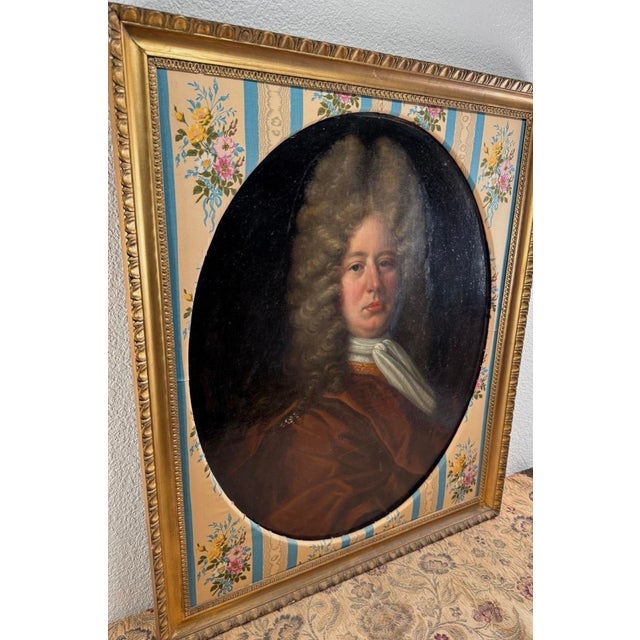 Portrait of a Baroque Gentleman Early 18th Century English School Oil on Canvas For Sale - Image 6 of 18