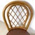 Set of Four Vintage Rattan Dining Chairs , Diamond Lattice Hoop Backs For Sale - Image 10 of 12