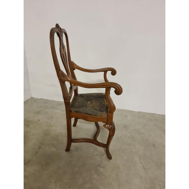 Set of Baroque Style Walnut High Chairs, 18th Century For Sale - Image 14 of 18
