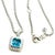 Traditional 1990s David Yurman Blue Topaz Diamond Necklace 18" Sterling Silver Estate For Sale - Image 3 of 8