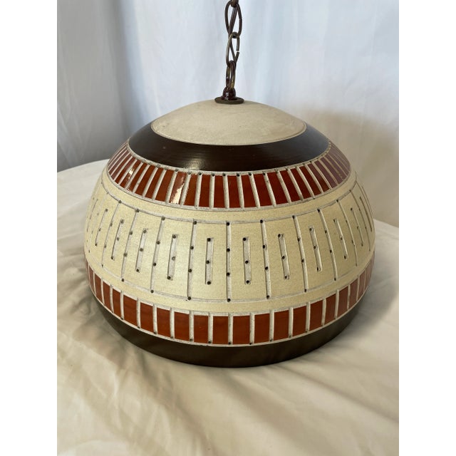 Mid Century Beaumont Mood Half Dome Ceramic Light For Sale - Image 12 of 12