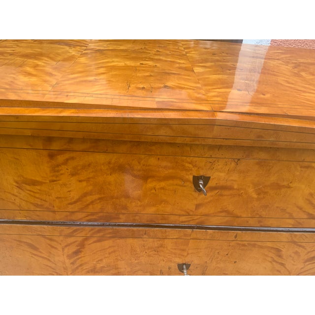 Biedermeier Chest of Drawers in Birch, 1830 For Sale - Image 14 of 16