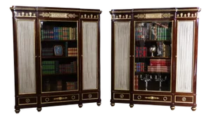 Vintage Bookcases, Set of 2