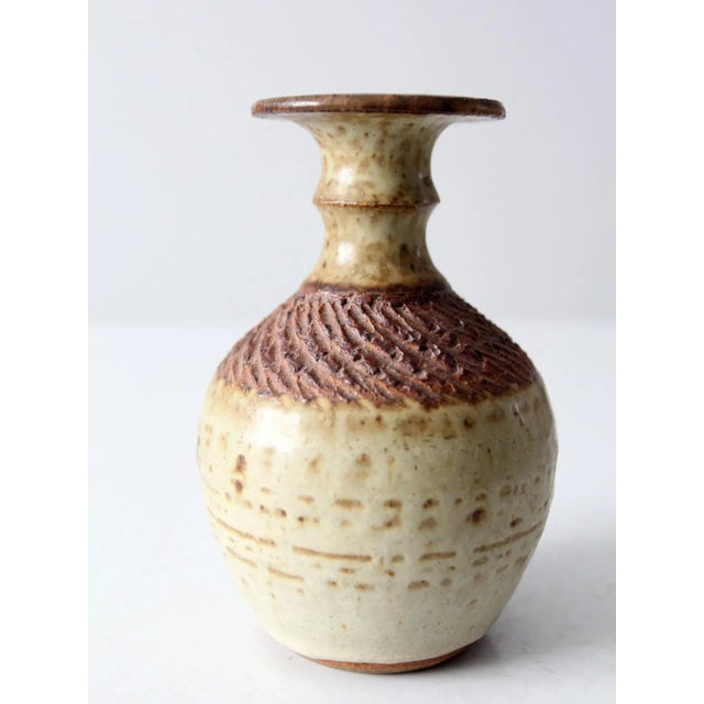 Ceramic Vintage Studio Pottery Vase For Sale - Image 7 of 8
