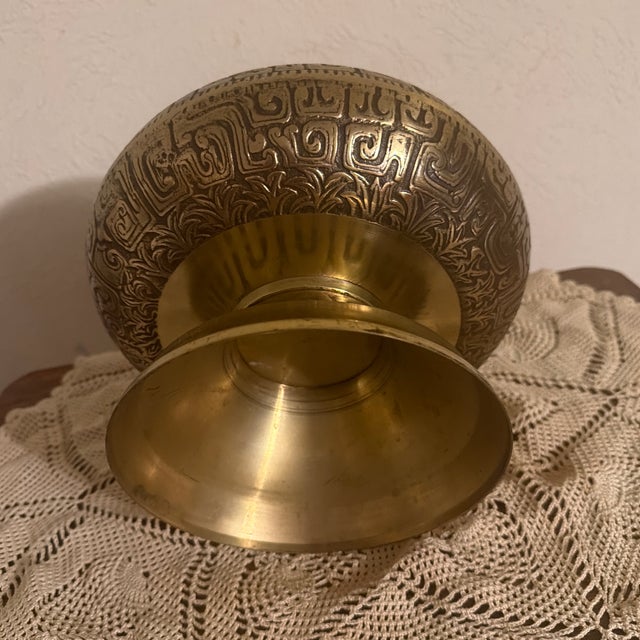 Mid-Century Modern Vintage Pedestal Bowl For Sale - Image 3 of 5