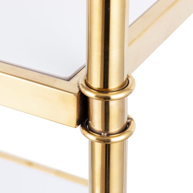 2020s Pasargad Home Nuva 5-Tier Stainless Steel Etagere Bookcase, Gold Finish For Sale - Image 5 of 8