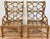 Wood Fretwork Rattan Wingback Chairs, Pair For Sale - Image 7 of 13