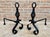 Baroque 19th Century French Wrought Iron Andirons, Set of 2 For Sale - Image 3 of 6