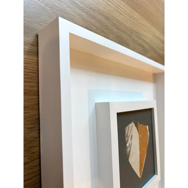 Abstract Sarah Trundle, Contemporary Abstract Heart Collage Painting, Framed, "Always on My Mind" For Sale - Image 3 of 4