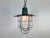 Industrial Green Enamel Cage Pendant Light, 1960s For Sale - Image 16 of 18