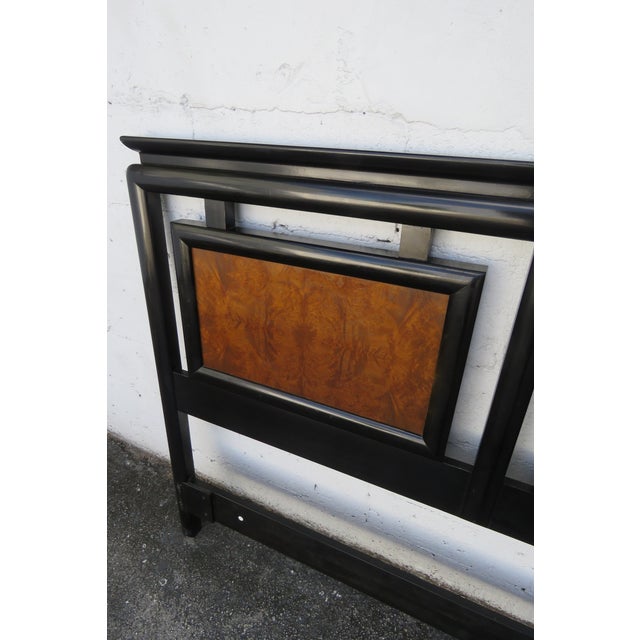 Late 20th Century Hollywood Regency Two Tone Queen Size Headboard 5756 For Sale - Image 5 of 12