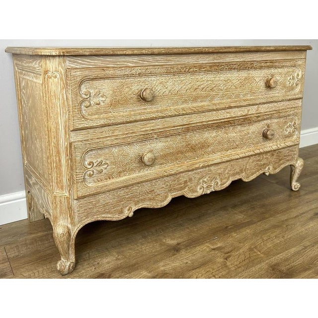 Vintage French Louis Oak Chest of 2 Drawers For Sale - Image 3 of 17