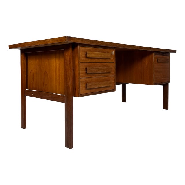 Vintage Danish Teak Writing Desk by Peter Løvig Nielsen for Løvig, 1960s For Sale