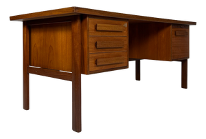 Vintage Danish Teak Writing Desk by Peter Løvig Nielsen for Løvig, 1960s