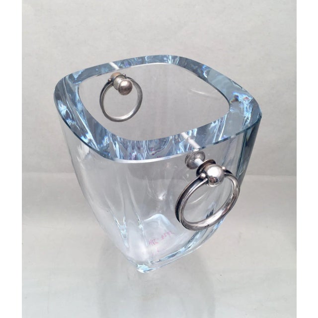 Mid-Century Modern Danish Glass and Sterling Silver Ice Bucket For Sale - Image 3 of 7
