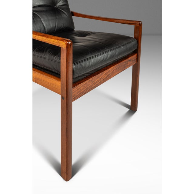 Mid-Century Danish Modern Model 806 Lounge Chair in Rosewood & Leather Attributed to Fredrik Kayser for Vatne Møbler, Norway, C. 1960s For Sale - Image 16 of 18