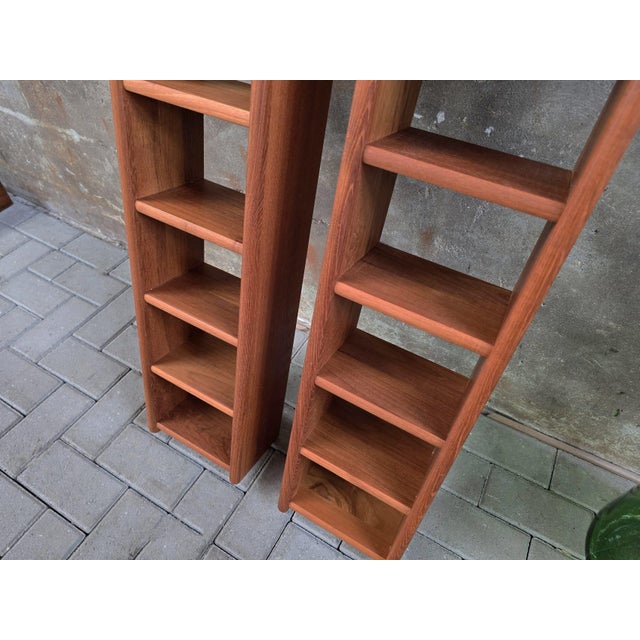 Wood Danish CD Storage Rack in Teak, 1980s For Sale - Image 7 of 12
