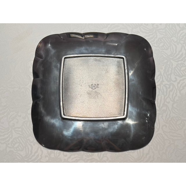 Metal Art Nouvea Lenox "En Provence" Olive Wreath Square Estate Charger Platter For Sale - Image 7 of 9