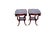 American Pair of 1940 Regency Style Leather Top Maple Wood Tables. For Sale - Image 3 of 13