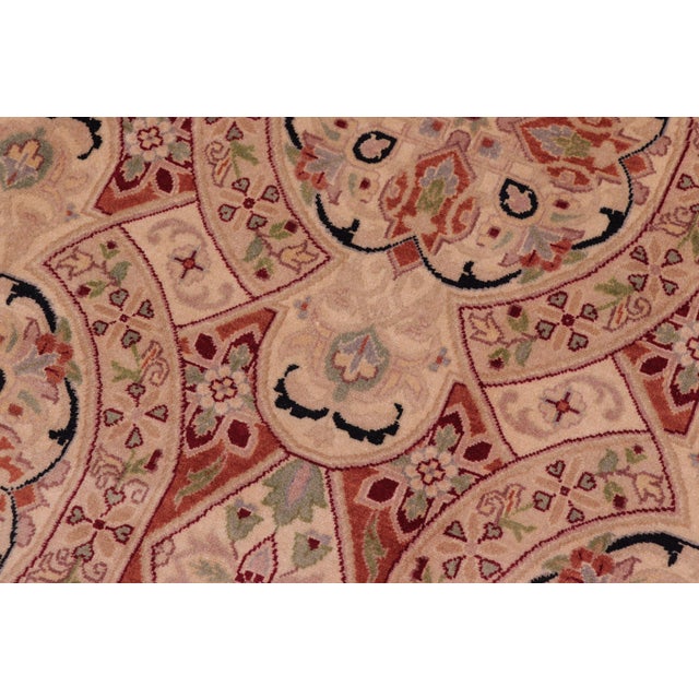 Shabby Chic 1990's Pak-Persian Taupe/Beige Wool Rug - 9'10'' X 12'3'' For Sale - Image 3 of 9