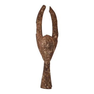 Early 20th Century Bwa Zoomorphic Mask with Horns Burkina Faso For Sale