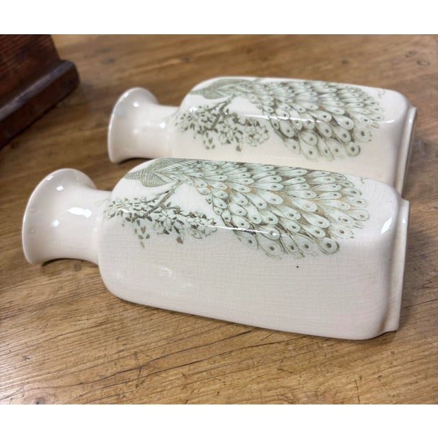 English Vintage English Wall Pocket Vases - A Pair For Sale - Image 3 of 5