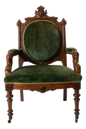 19th Century John Jeliff Renaissance Revival Walnut Arm Chair