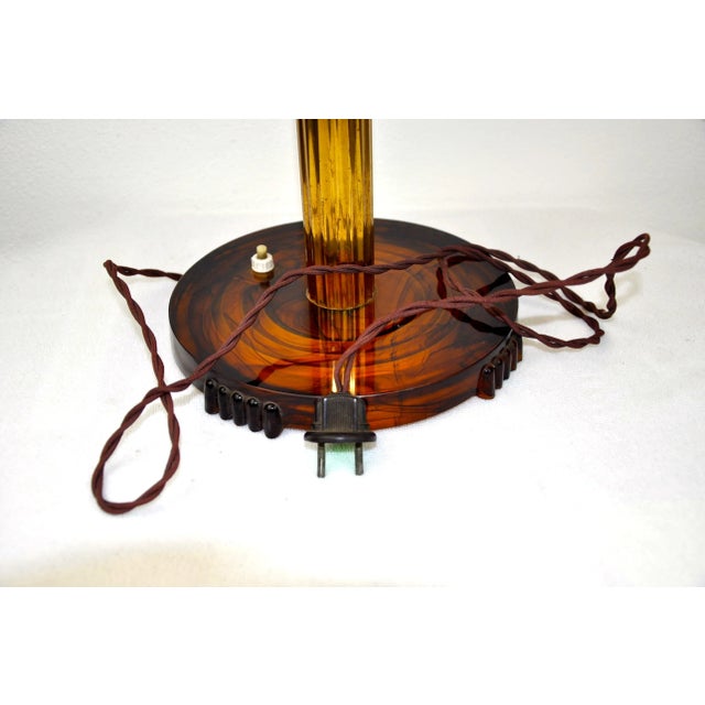 Vintage Art Deco Floral Table Lamp For Sale - Image 13 of 14