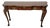 Hekman Oyster Burl Console Table With Queen Anne Legs, Burl Walnut Hall Table For Sale