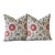 Lee Jofa Eldora Sky/Brick Designer Pillows – A 22" Pair For Sale
