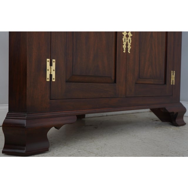 Brown Henkel Harris Mahogany Corner Cabinet For Sale - Image 8 of 18