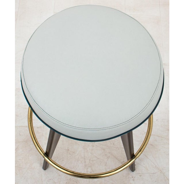 French Mid-Century Modern Stools, 5 For Sale In New York - Image 6 of 6
