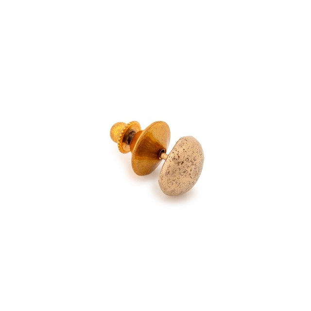 10K Yellow Gold Button Lapel Pin, featuring one lapel / tie pin worn through fabric with sharpened point post and clutch,...