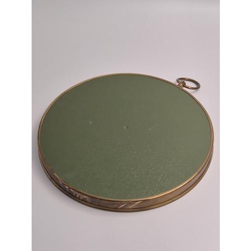 Swedish Modern Pocketwatch-Shaped Mirror with Brass Frame from Firma Svenskt Tenn, 1890s For Sale - Image 5 of 7