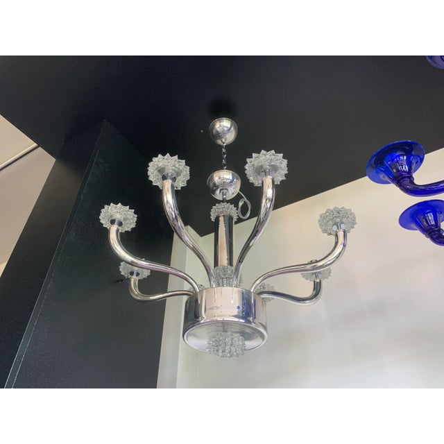 Murano Contemporary Chandelier in Murano Glass With "Rostrato" Cup For Sale - Image 4 of 13