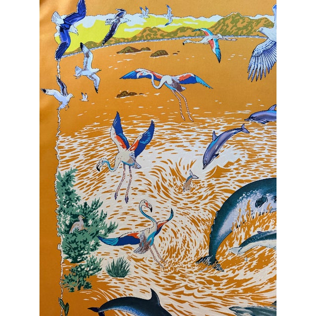 Hermès La Vie Précieuse De La Méditerranée Silk Scarf 2001 Designed by Robert Dallet For Sale - Image 10 of 12