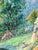 Victorian Mid 20th Century Large Original Oil Painting Garden Landscape With Bridge Signed W Hodges For Sale - Image 3 of 4