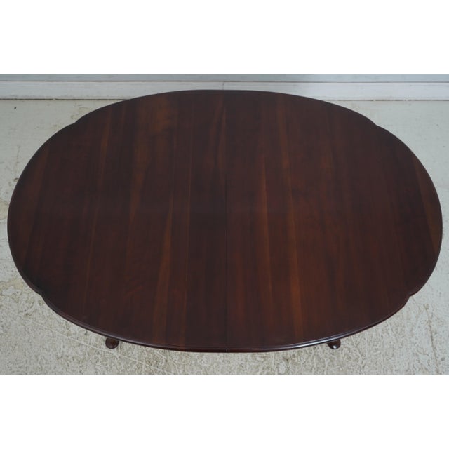 Traditional Statton Old Towne Cherry Oval Dining Room Table For Sale - Image 3 of 18