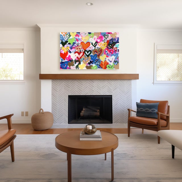 Los Angeles artist Amber Goldhammer paints dramatic abstract compositions in acrylic on canvas featuring energetic...