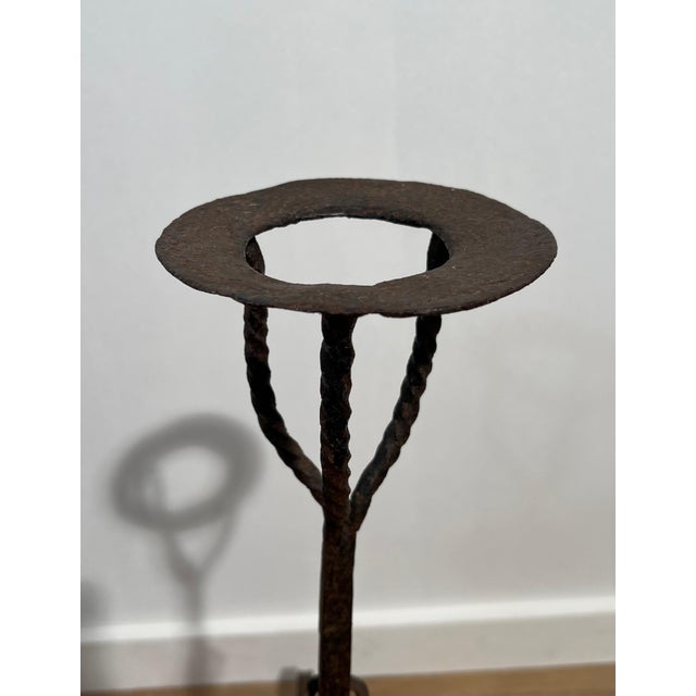 Metal Wrought Iron Landiers. French. 18th century - a Pair For Sale - Image 7 of 12