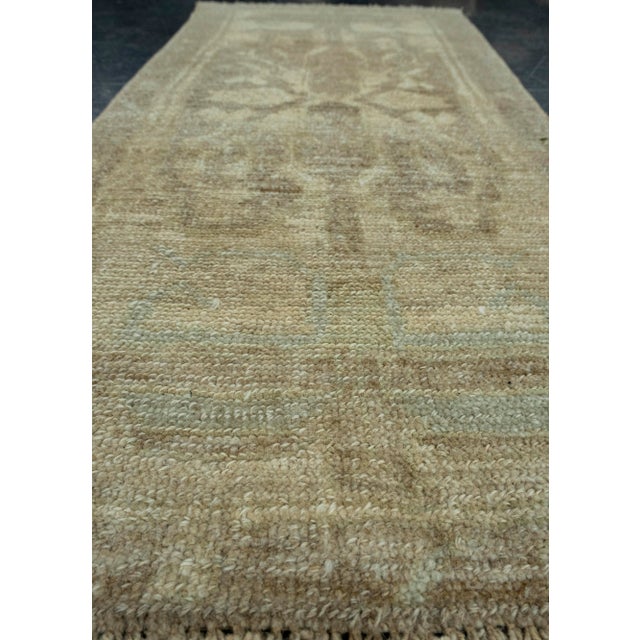 Turkish Turkish Mini Rug Oriental Hand Knotted Vintage Rug 1'6" x 3'1" #16576 For Sale - Image 3 of 8