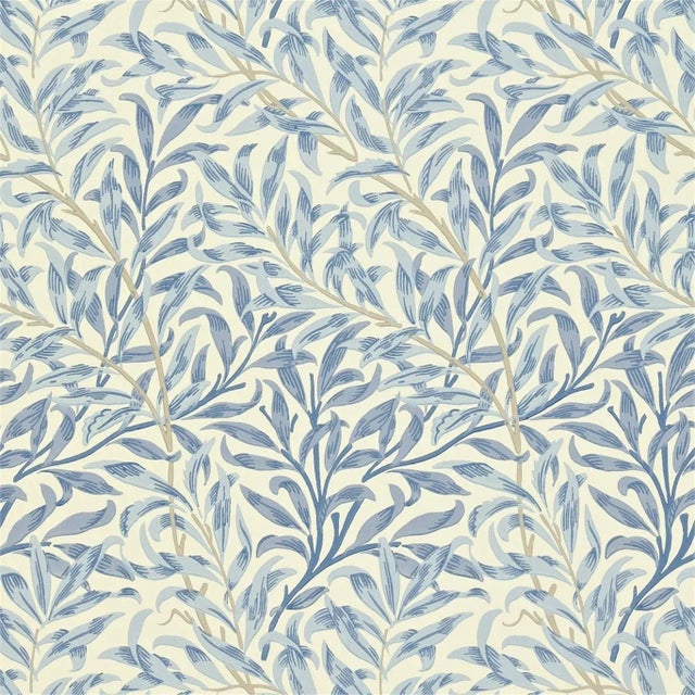 Morris & Co Willow Boughs Wallpaper in Blue For Sale