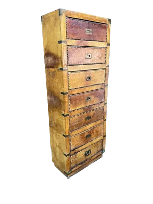 Leather Wrapped Lingerie Chest