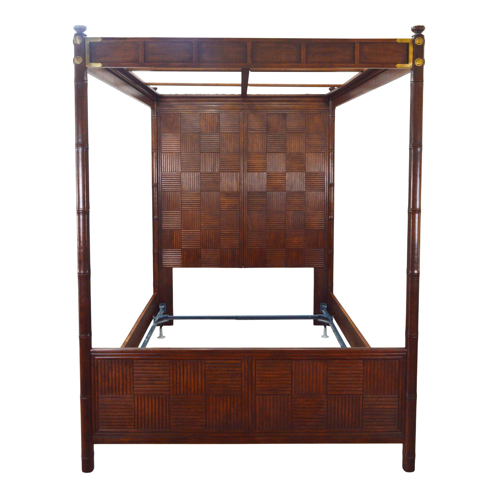 Henredon Pan Asian Queen Canopy Poster Bed Chairish