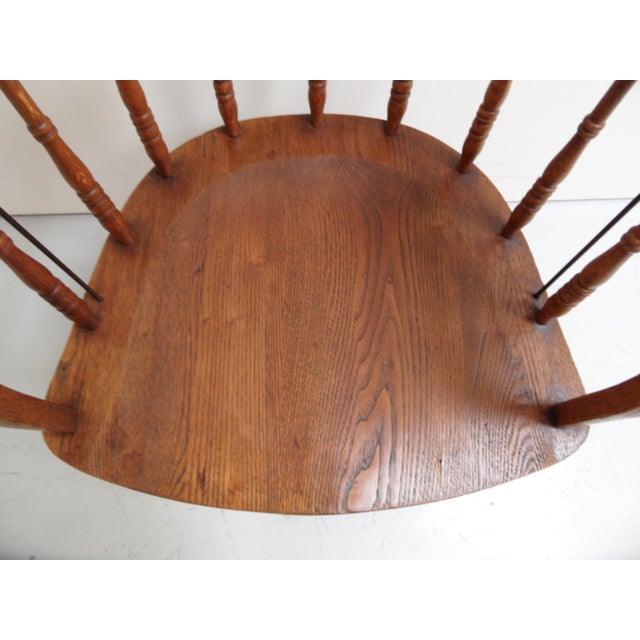 Antique Oak Rotating Desk Armchair, 1890s For Sale - Image 3 of 12