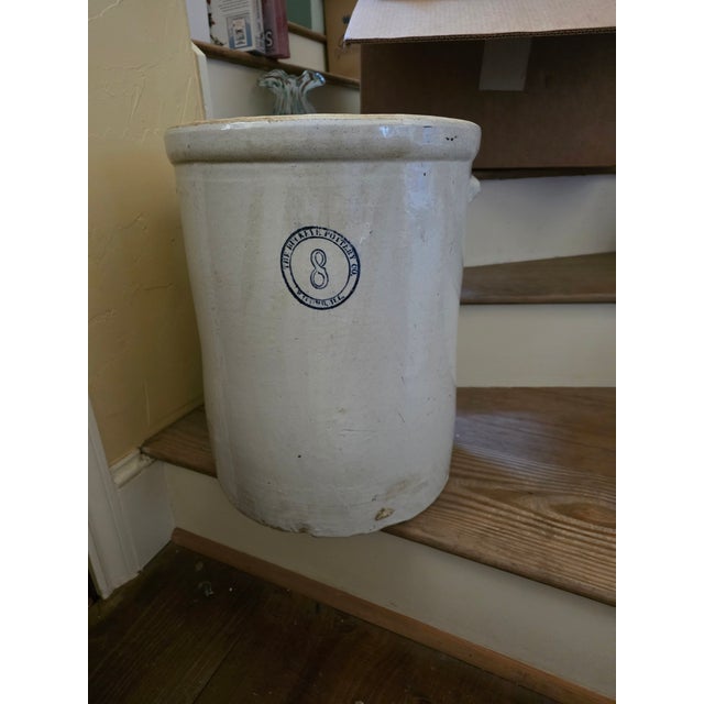 Nice large size Buckeye Pottery Co. stoneware crock 8 gallon size. This would make a wonderful side table next to a chair...