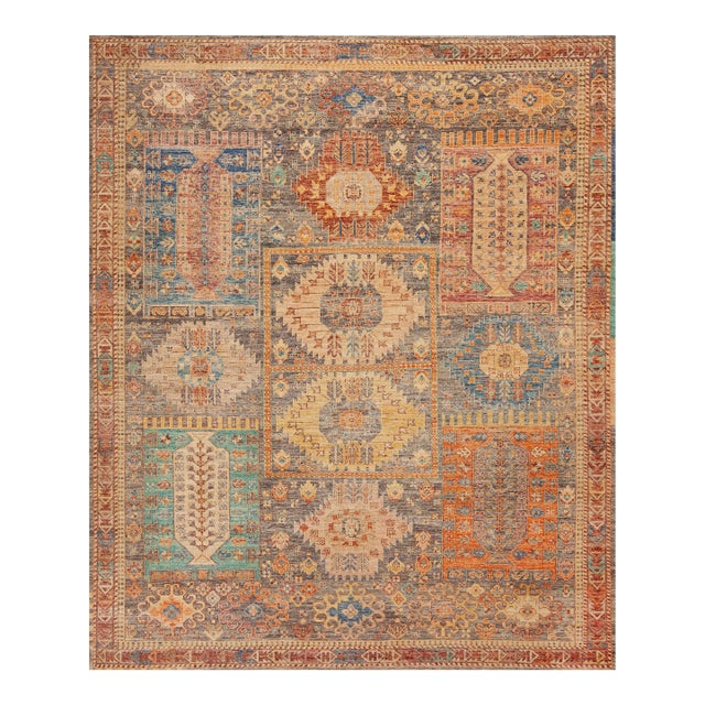 Rustic Tribal Geometric Modern Rug For Sale
