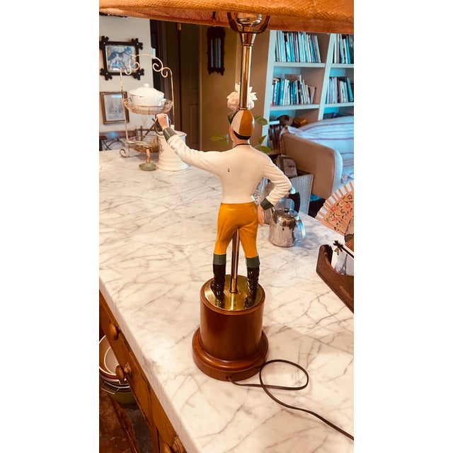 English Vintage Equestrian Lamp With Jockey For Sale - Image 3 of 4