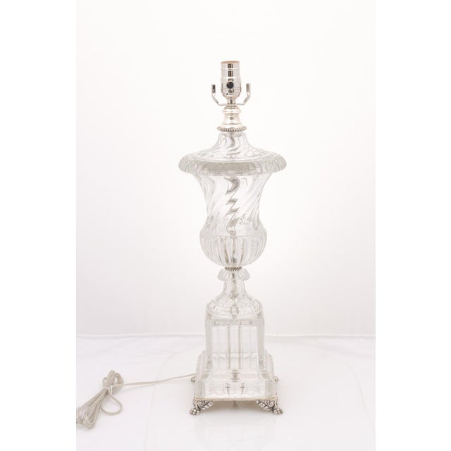 Paul Hanson 1940s Regency Baccarat Style Table Lamp, Attr. To Paul Hanson n.y. For Sale - Image 4 of 9