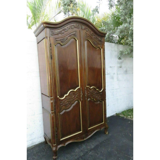 French Hand Carved Solid Cherry Armoire Wardrobe By White Furniture Company Chairish